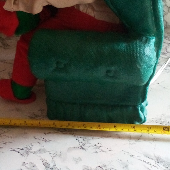 Vintage Santa’s Best Animated Collectable in Chair Smoking Pipe W/List Orig. Box - Picture 5 of 12